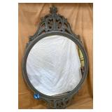 Vintage or Antique Ornate Round Wall Mirror