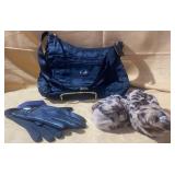 Coach Black Nylon Shoulder Bag With Accessories