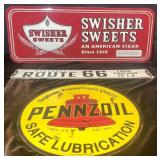Three Decorative Tin Advertising Signs