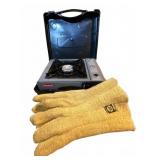 Coleman Portable Butane Stove and Kevlar Gloves