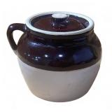 3-Quart Bristol-Glaze Stoneware Bean Pot