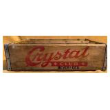 Crystal Club Beverages Wooden Soda Crate, Scr PA