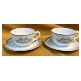 Limoges Cafï¿½ Paris Cups and Saucers
