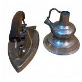 Winsted Folding Iron and Engraved Metal Base