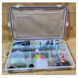 Multi-Brand Fishing Tackle Box w/ Lures & Weights