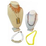 Five Beaded and Metal Necklaces