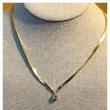 Ross-Simons Necklace With Solitaire Pendant