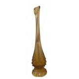 Fenton Amberina Hobnail Swung Glass Bud Vase