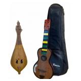 Bulgarian Bowed String Instrument & Mini Guitar