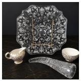 Cambridge Rose Point Bowl, Empire Gold Chintz Set