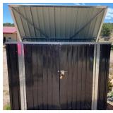 Steel Shed With Hydraulic Lift Roof, New In Box