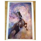 Denton Lund Signed Carousel Horse Print