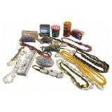 Glass, Stone, Coral and Bead Jewelry Lot