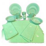 Mint Fiesta Ware Ceramic Place Setting Set