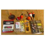 Fishing Tackle Lot With Floats and Lures