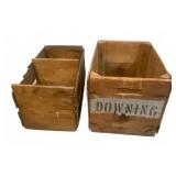 Pair Wooden Produce Crates