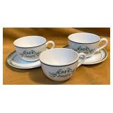 Limoges Cafï¿½ Paris Porcelain Cup Saucer Set