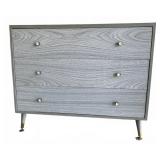 1950s Three-Drawer Wood Laminate Dresser