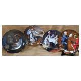 4 Norman Rockwell/ Edwin Knowles Collector Plates