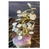 Wire Gemstone Tree With Amethyst Base