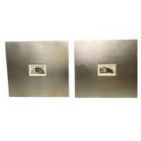 Pair Framed Architectural Engravings, Uttermost