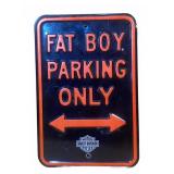 Harley-Davidson Fat Boy Parking Metal Sign