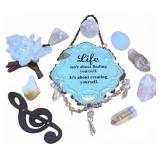 Mineral Specimens With Decorative Sign And Clef