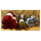 Unopened Lot of Bernat and Lion Brand Yarn