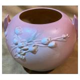 Roseville Matte Pink Lily Buds Pottery Bowl