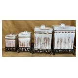 I. Godinger & Co. White Wash Cannister Set, 12 pcs