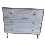 1950s Gray Laminate Three-Drawer Dresser