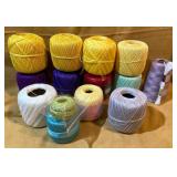 Unopened Assorted Cotton Crochet Thread Lot