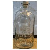 1920ï¿½1930 Embossed Hydrochloric Acid Lab Bottle
