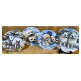 4 Mike Jackson Wildlife Porcelain Plates
