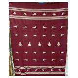 Guatemalan Jaspe Ikat Textile 72" x 51" Mayan