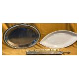 Vintage Serving Tray and Platter Trio
