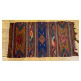 Handwoven Wool Rug With Geometric Pattern