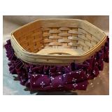 Longaberger 1998 Hexagonal Handwoven Basket
