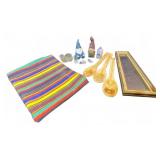 Fiesta Table Cloth, Crystals, Gnomes, Wood Spoons