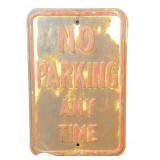 Embossed Metal No Parking Sign by EMED Co. Inc.