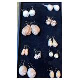 10 Pairs Shell Earrings ï¿½ Multiple Shell Types
