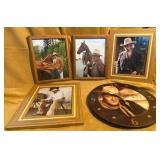 Western Film Clock and Framed Print Group