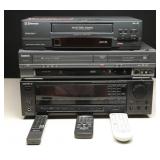 Sony Receiver, Symphonic VHS/DVD Deck, Emerson VC