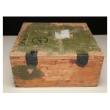 WWII Era Metal Lined Ammo Box, Empty