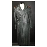 WWII German Leather Officer's Greatcoat