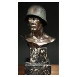 'Battle-Damaged' German Soldier Heroic Bust