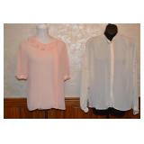 E. 80s Deadstock Annie French 80s Silk Blouses