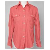 70s Ladies Sears Roebuck Pink Button Camp Shirt-S