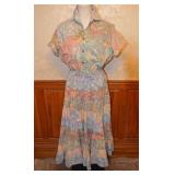 80s Young Trends by Papillon Cotton Dress - S/M