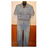 Rare 80s Joni Blair Denim Zip Front Jumpsuit - S/M